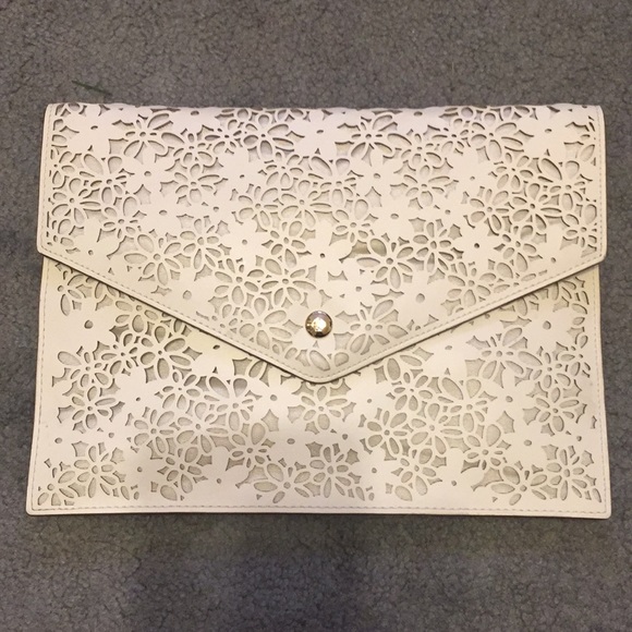 kate spade white clutch